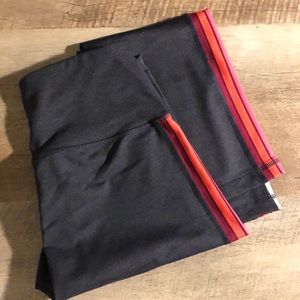 Grey and pink athletic leggings